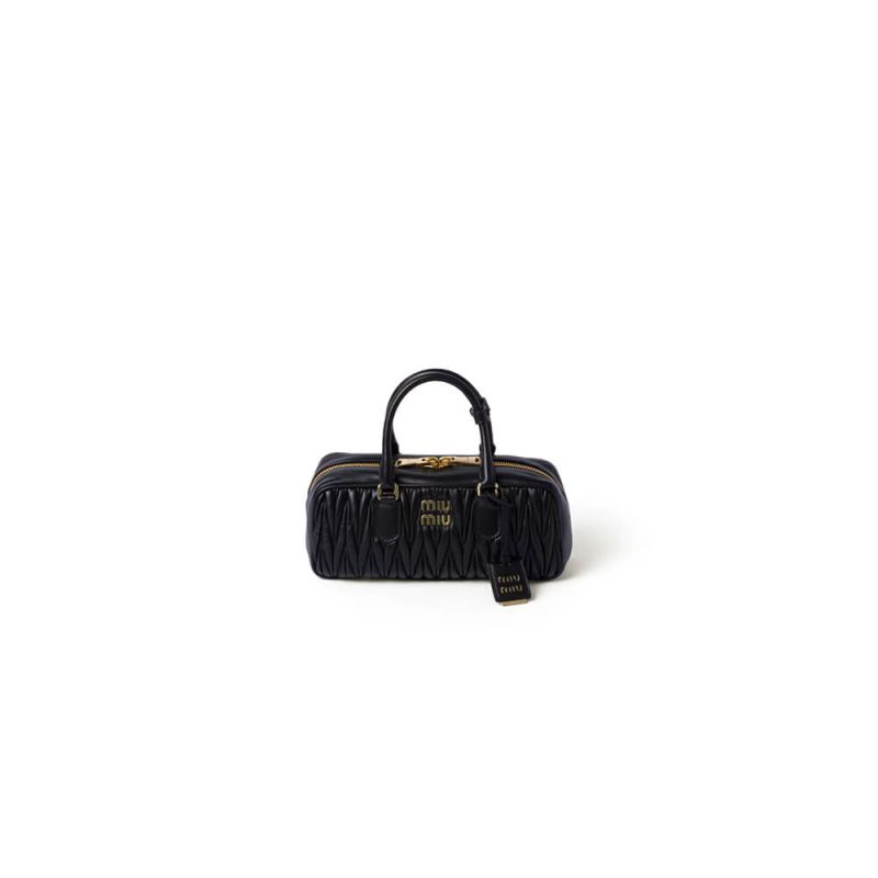 MiuMiu Large Arcadie matelassé nappa leather bag(high-end grade)