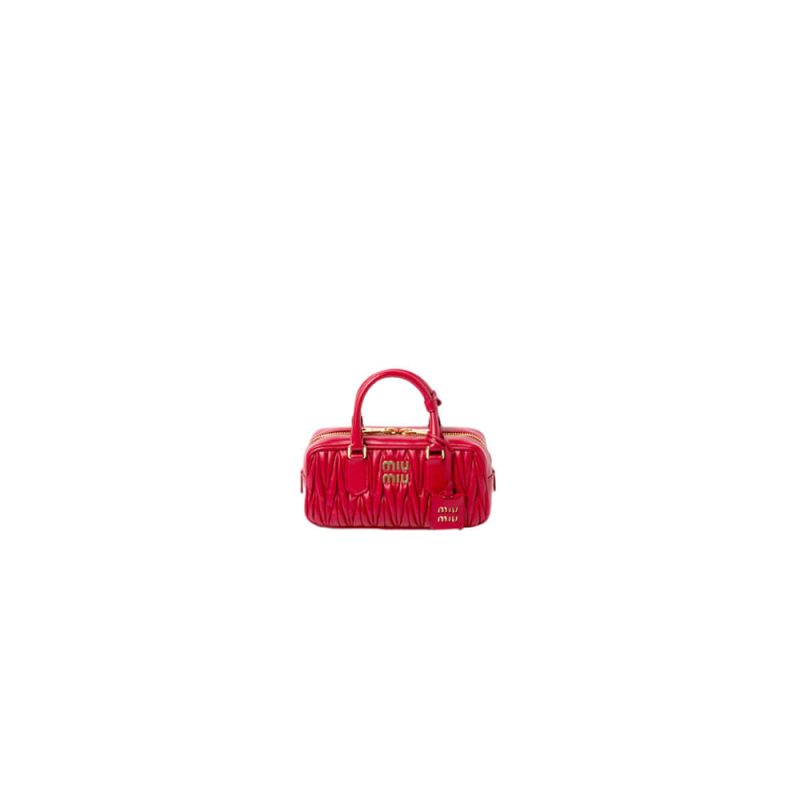 MiuMiu Regular Arcadie matelassé nappa leather bag(high-end grade)