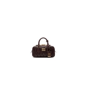 MiuMiu Regular Arcadie matelassé nappa leather bag(high-end grade)