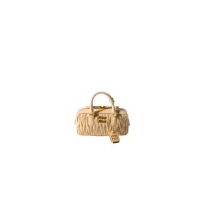 MiuMiu Regular Arcadie matelassé nappa leather bag(high-end grade)
