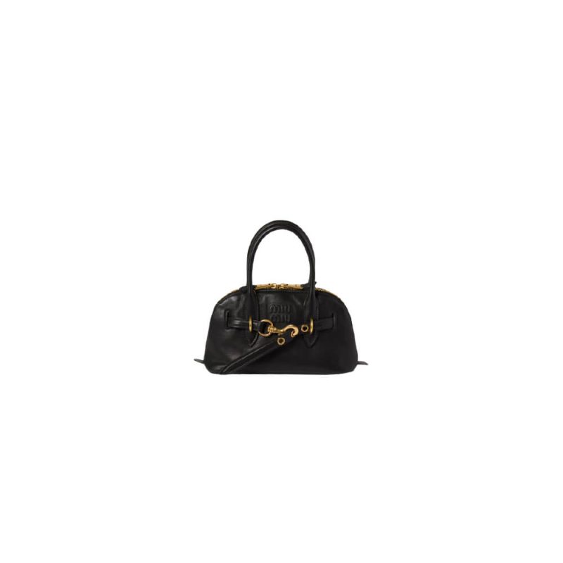 MiuMiu Small Aventure nappa leather top-handle bag (high-end grade)