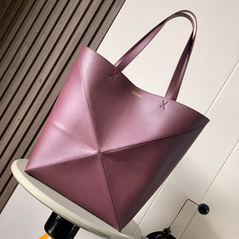 LOEWE Large Puzzle Fold tote in shiny calfskin(HIGH-END GRADE) - Image 2