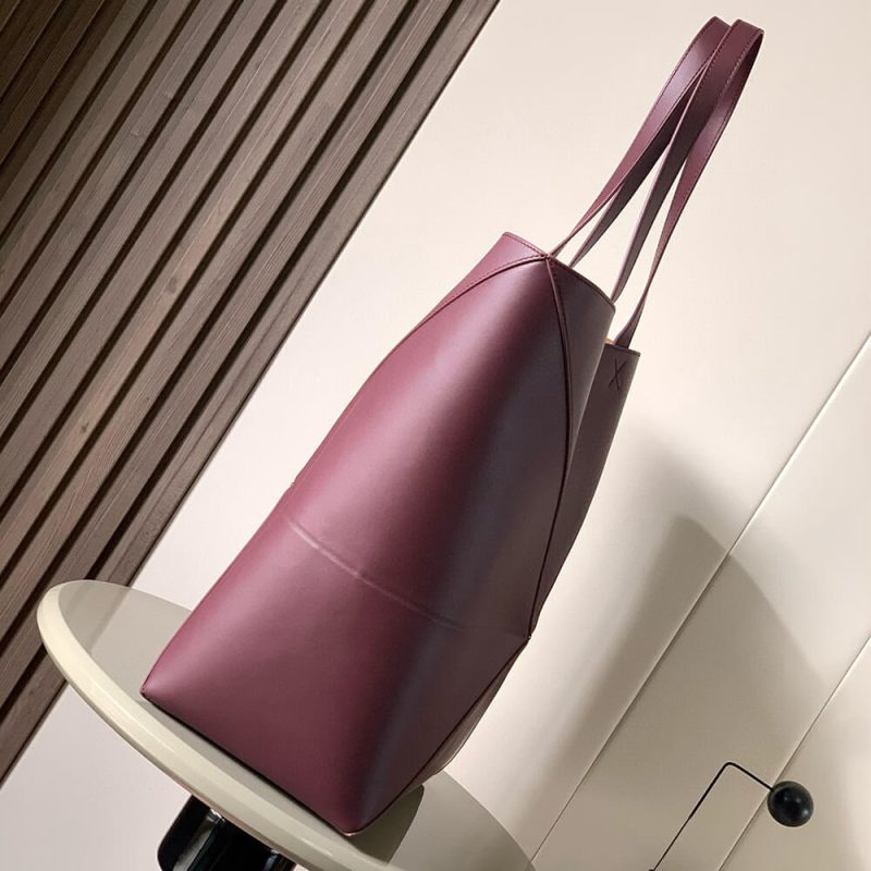 LOEWE Large Puzzle Fold tote in shiny calfskin(HIGH-END GRADE) - Image 3