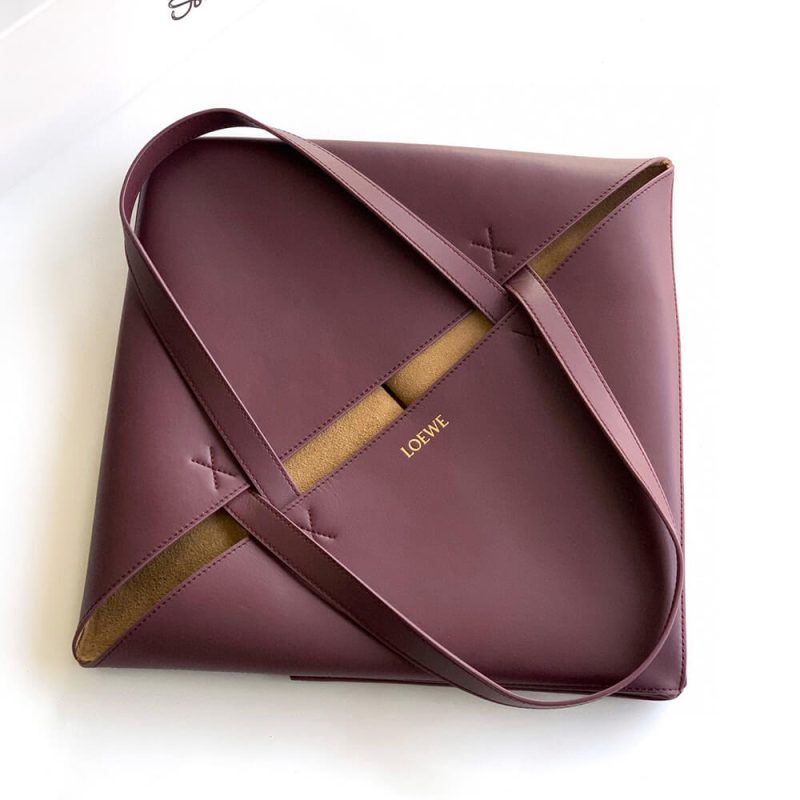 LOEWE Large Puzzle Fold tote in shiny calfskin(HIGH-END GRADE) - Image 7