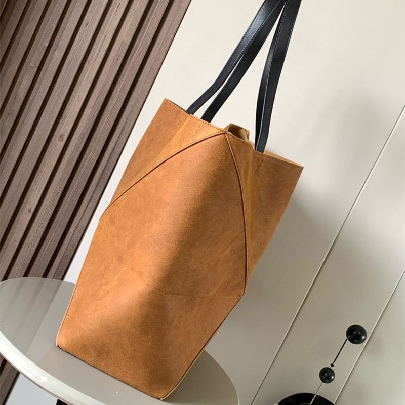LOEWE Large Puzzle Fold tote in suede calfskin(HIGH-END GRADE) - Image 3