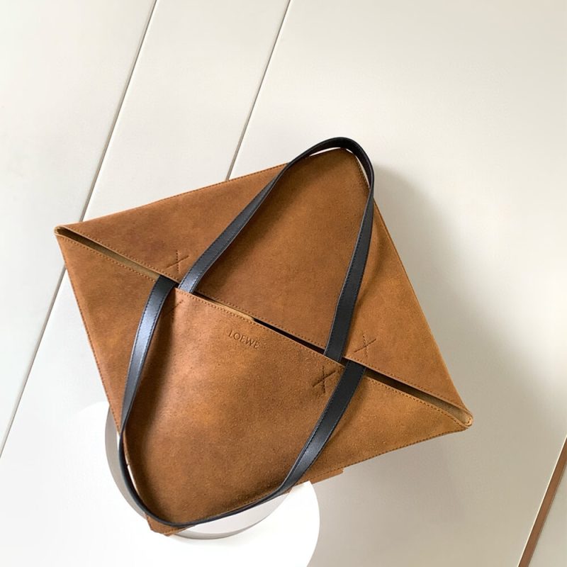LOEWE Large Puzzle Fold tote in suede calfskin(HIGH-END GRADE) - Image 7