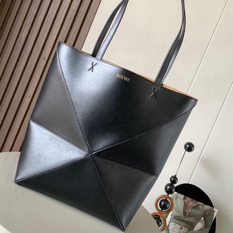 LOEWE Medium Puzzle Fold tote in shiny calfskin(HIGH-END GRADE) - Image 2