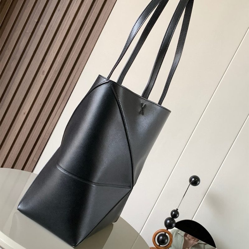 LOEWE Medium Puzzle Fold tote in shiny calfskin(HIGH-END GRADE) - Image 3