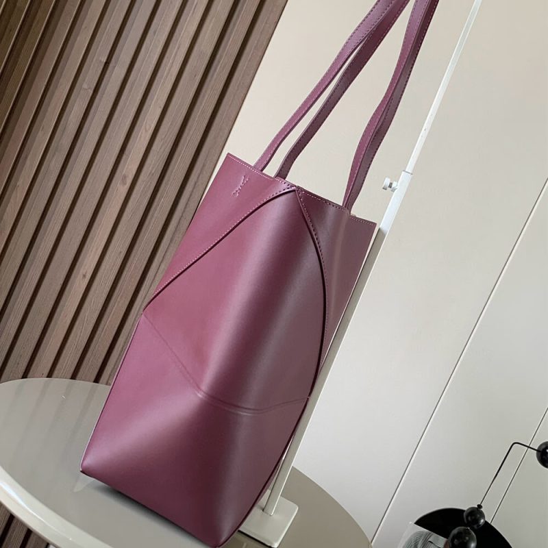 LOEWE Medium Puzzle Fold tote in shiny calfskin(HIGH-END GRADE) - Image 3