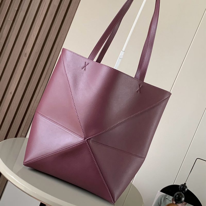 LOEWE Medium Puzzle Fold tote in shiny calfskin(HIGH-END GRADE) - Image 4