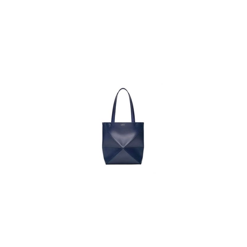 LOEWE Medium Puzzle Fold tote in shiny calfskin(HIGH-END GRADE)