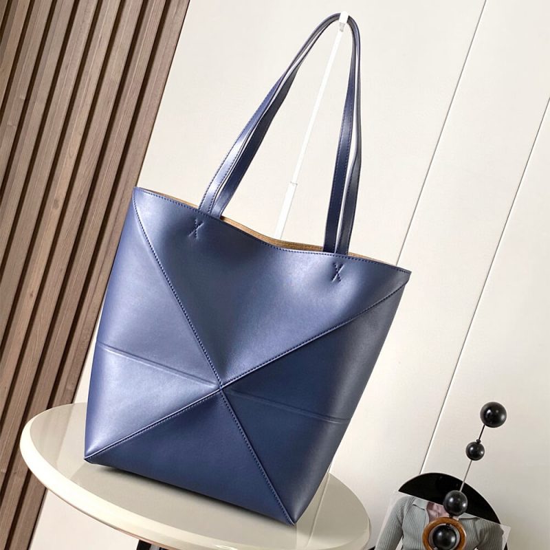 LOEWE Medium Puzzle Fold tote in shiny calfskin(HIGH-END GRADE) - Image 4