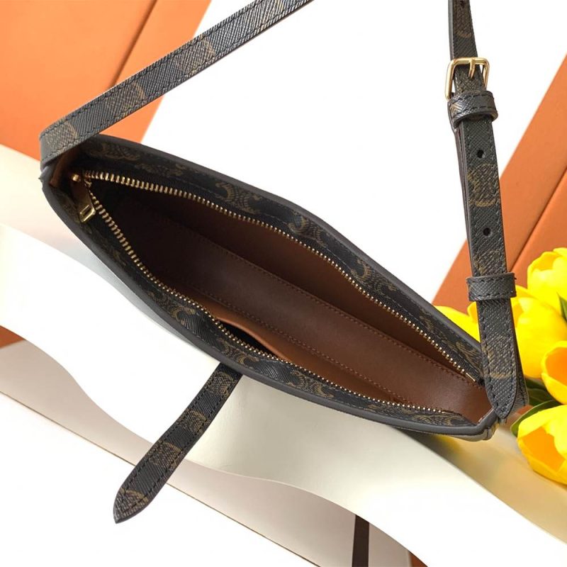 CELINE TINA SHOULDER BAG IN Triomphe canvas - Image 8