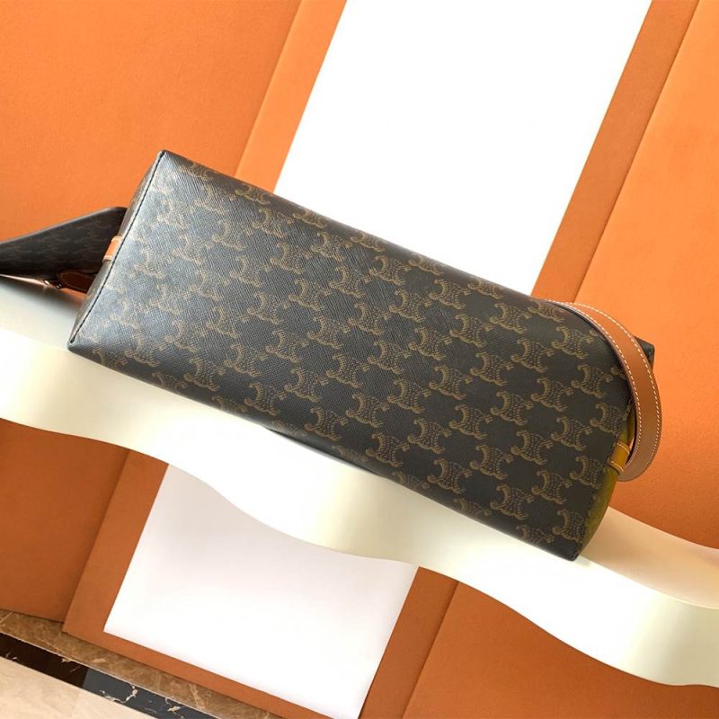 CELINE SOFT SHOPPER BAG IN Triomphe Canvas and Calfskin - Image 5