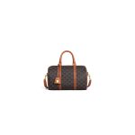 CELINE Logo Print Calfskin Boston Bag