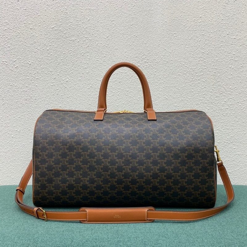 CELINE Large Travel Bag in Logo Print and Calfskin - Image 4