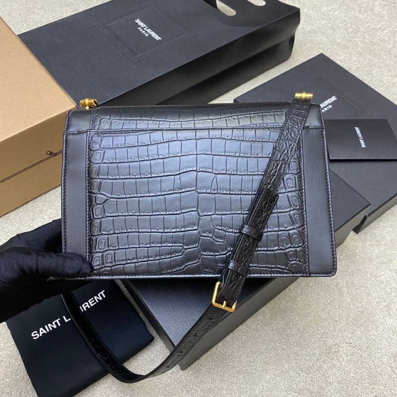 YSL Crocodile Embossed Gaby Satchel - Image 4
