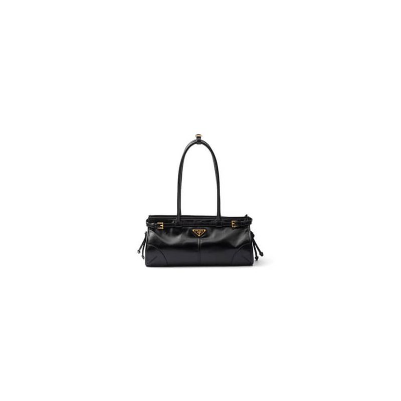 Prada Medium leather handbag(high-end grade)