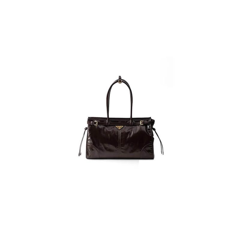 Prada Large leather handbag(high-end grade)