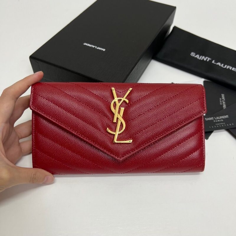 YSL CASSANDRE MATELASSÉ LARGE FLAP WALLET IN GRAIN DE POUDRE LEATHER - Image 2