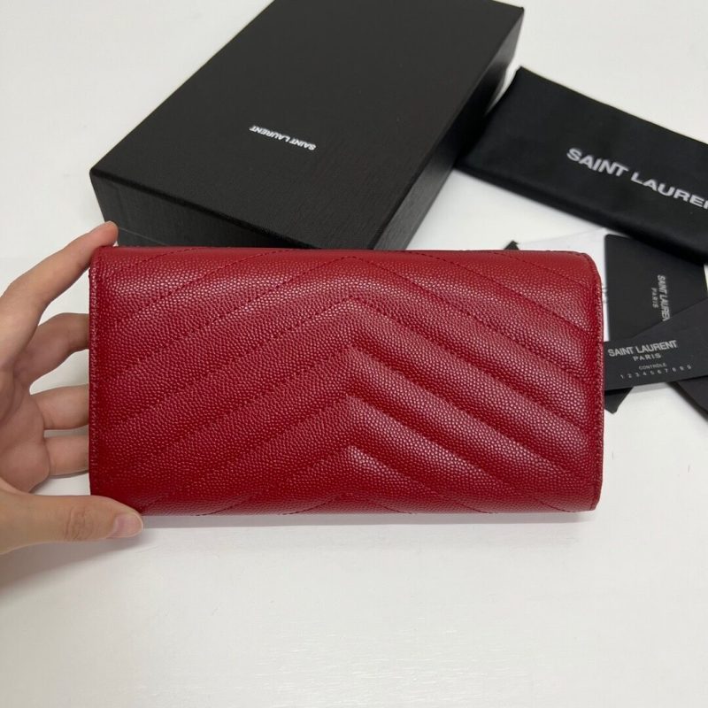 YSL CASSANDRE MATELASSÉ LARGE FLAP WALLET IN GRAIN DE POUDRE LEATHER - Image 4