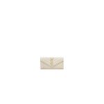 YSL CASSANDRE MATELASSÉ LARGE FLAP WALLET IN GRAIN DE POUDRE LEATHER