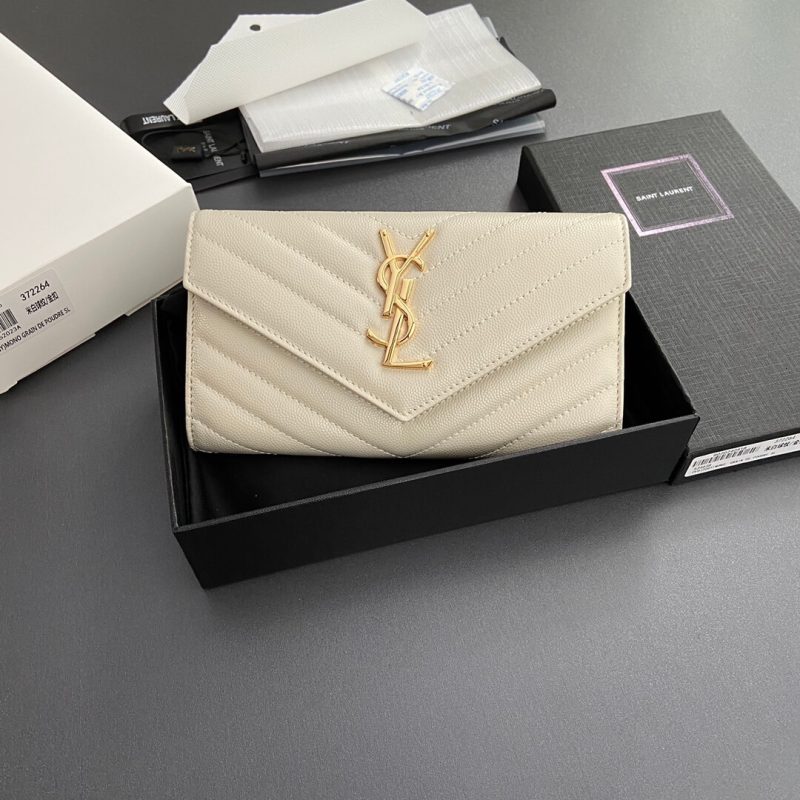 YSL CASSANDRE MATELASSÉ LARGE FLAP WALLET IN GRAIN DE POUDRE LEATHER - Image 2