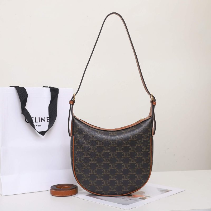 CELINE HELOÏSE TRIOMPHE LOGO PRINTED calfskin small bag - Image 4