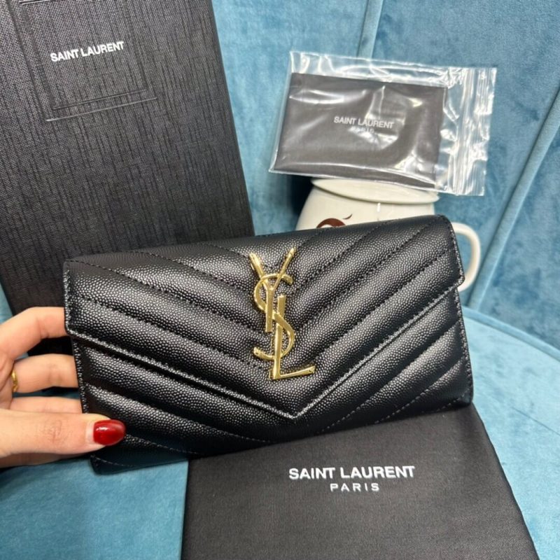 YSL CASSANDRE MATELASSÉ LARGE FLAP WALLET IN GRAIN DE POUDRE LEATHER - Image 2