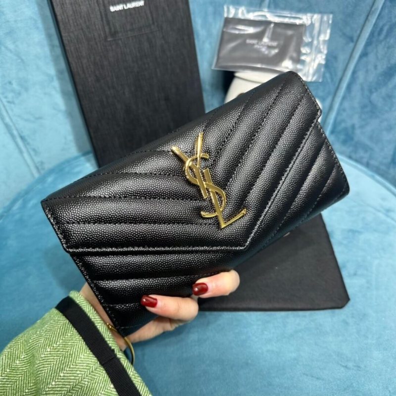 YSL CASSANDRE MATELASSÉ LARGE FLAP WALLET IN GRAIN DE POUDRE LEATHER - Image 6