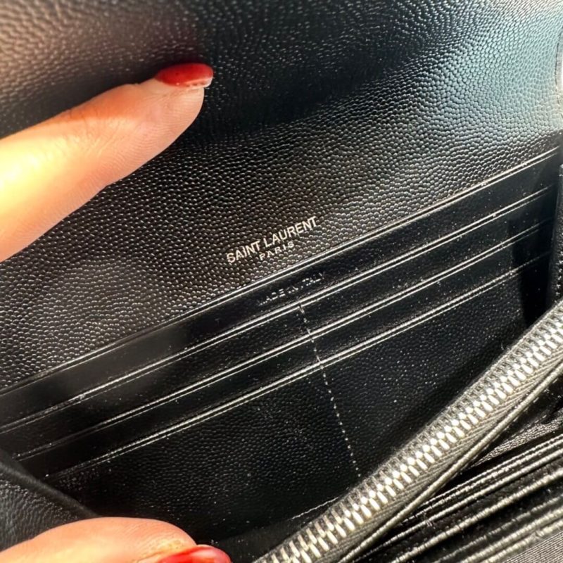 YSL CASSANDRE MATELASSÉ LARGE FLAP WALLET IN GRAIN DE POUDRE LEATHER - Image 7