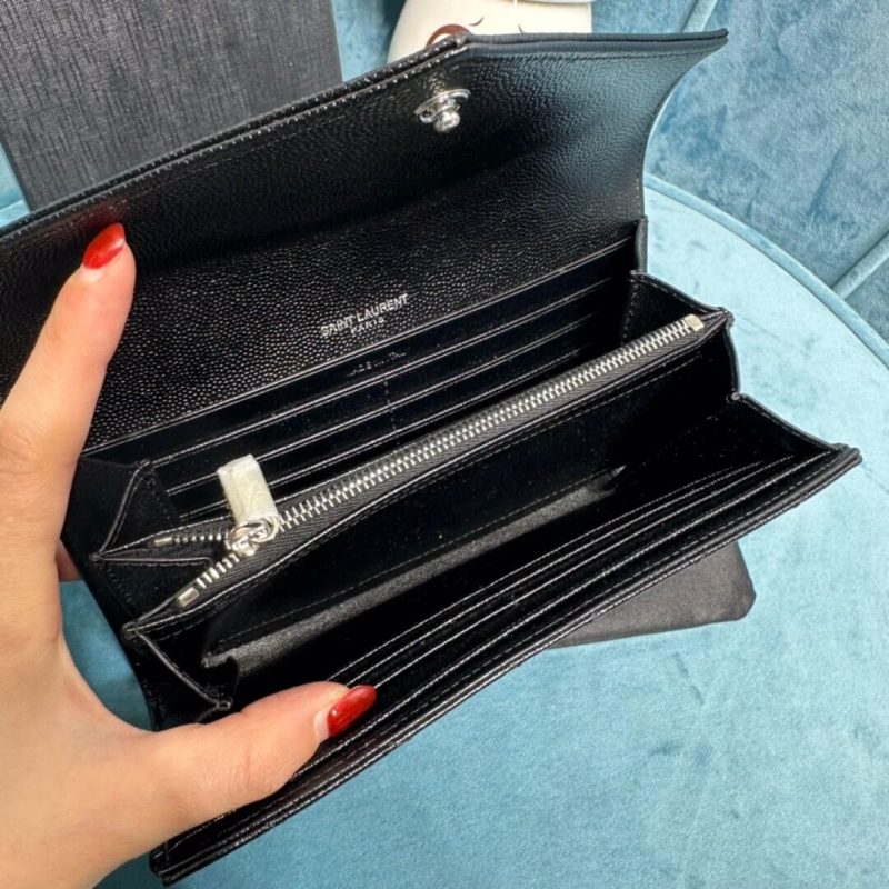 YSL CASSANDRE MATELASSÉ LARGE FLAP WALLET IN GRAIN DE POUDRE LEATHER - Image 8