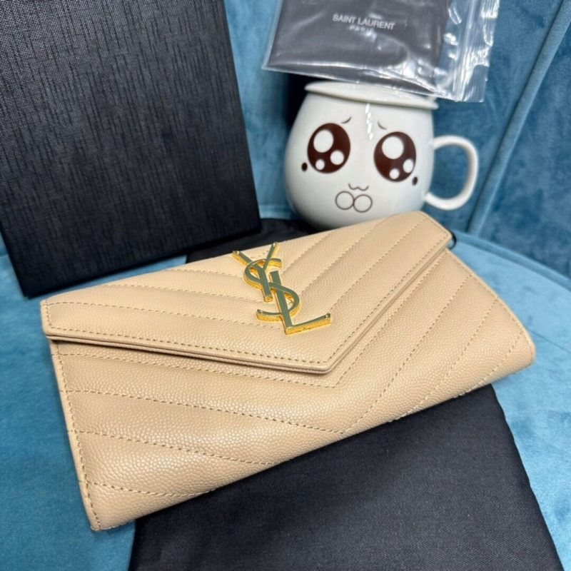 YSL CASSANDRE MATELASSÉ LARGE FLAP WALLET IN GRAIN DE POUDRE LEATHER - Image 5