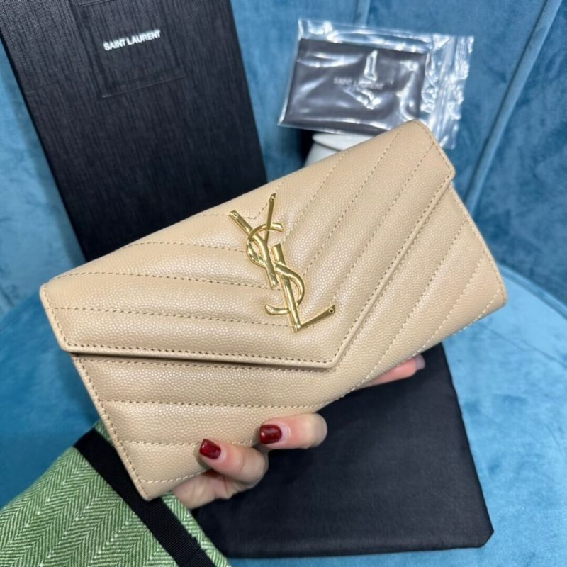 YSL CASSANDRE MATELASSÉ LARGE FLAP WALLET IN GRAIN DE POUDRE LEATHER - Image 6