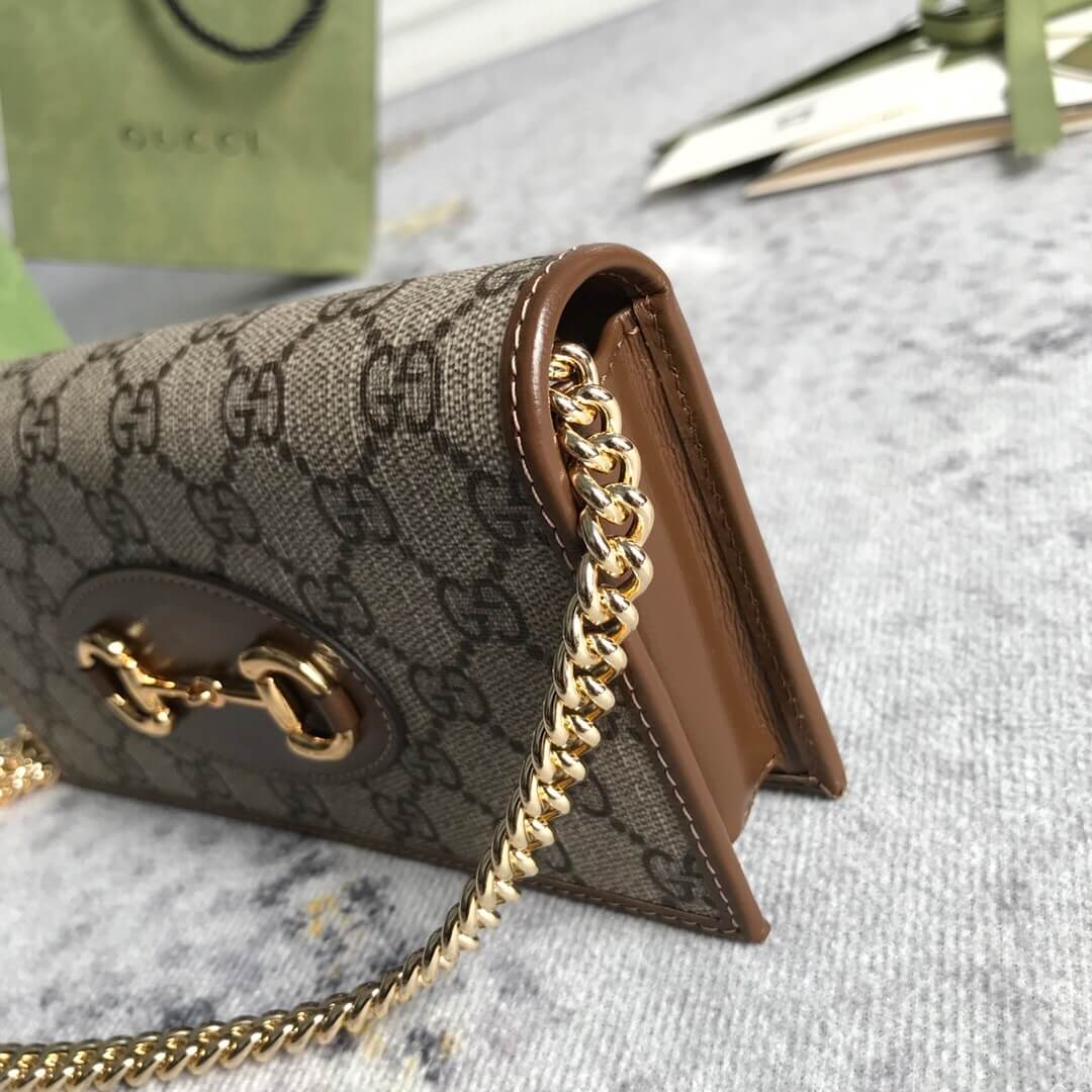 Gucci Horse Buckle 1955 Chain Wallet 3 Gucci Horse Buckle 1955 Chain Wallet - Image 3