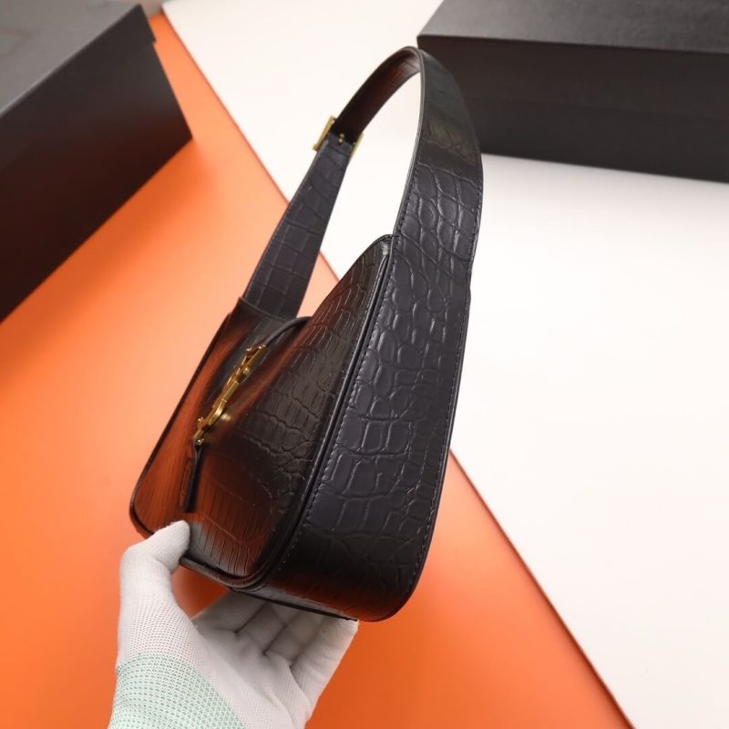 YSL LE 5 À 7 Crocodile embossed glossed leather - Image 3