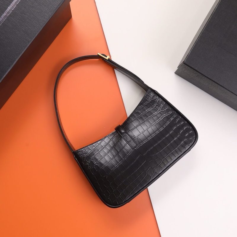 YSL LE 5 À 7 Crocodile embossed glossed leather - Image 4