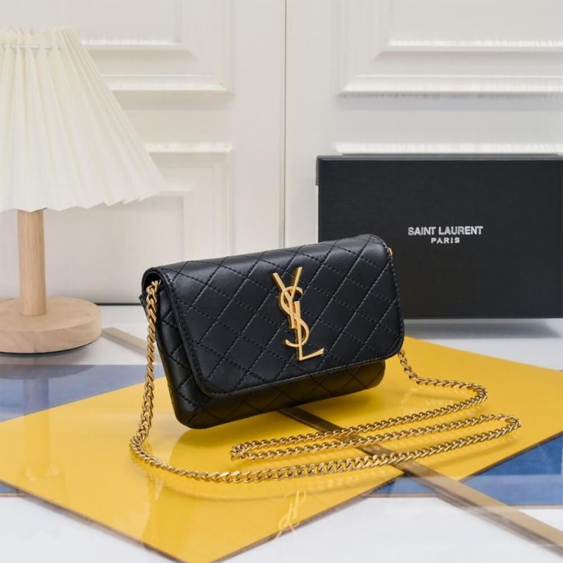 YSL GABY chain phone holder in lambskin - Image 3