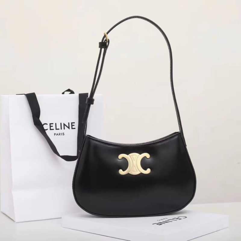 CELINE TILLY medium bag in shiny calf leather - Image 2