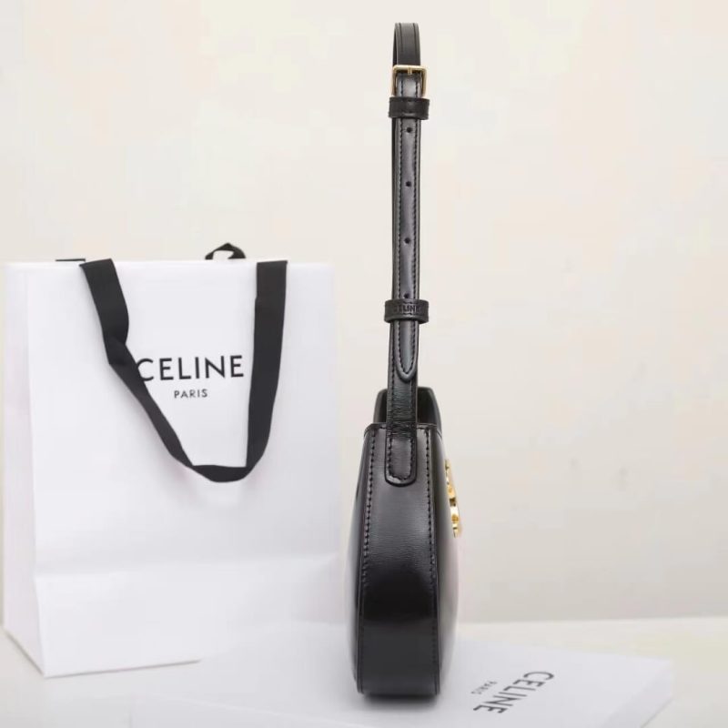 CELINE TILLY medium bag in shiny calf leather - Image 3