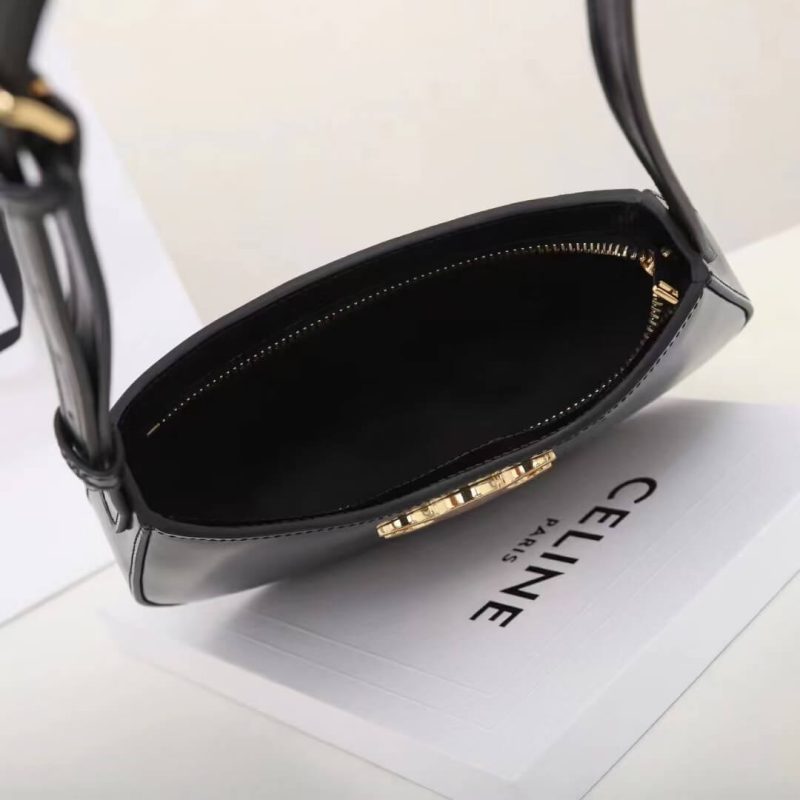 CELINE TILLY medium bag in shiny calf leather - Image 8
