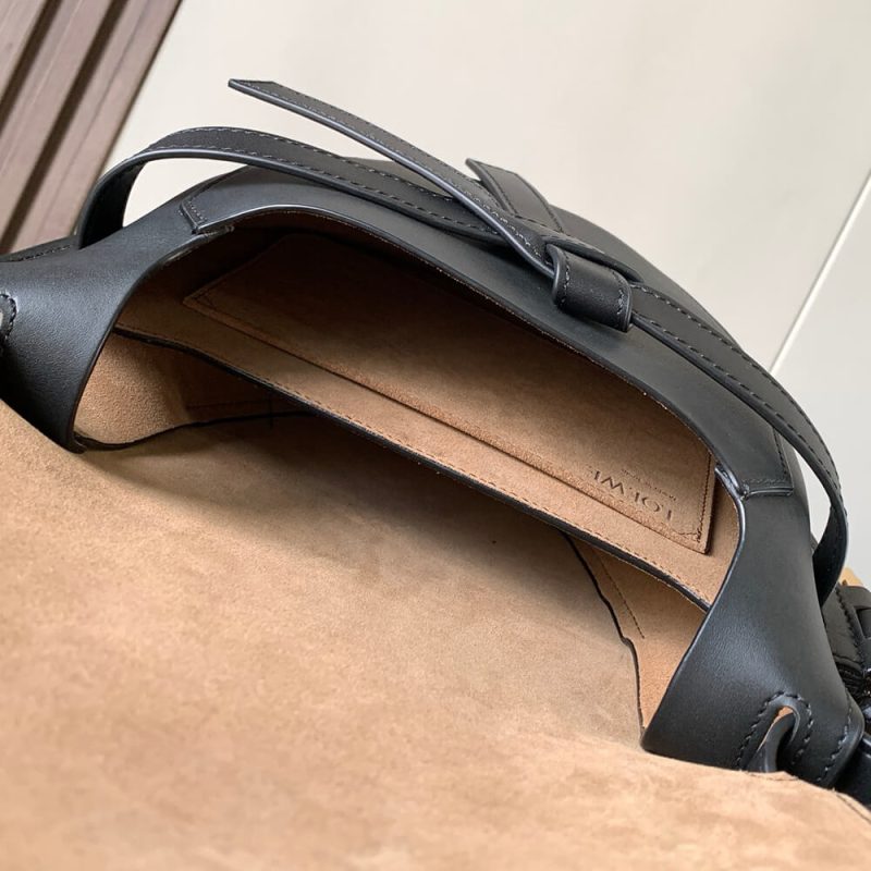 Loewe Small Gate bag in soft calfskin and jacquard - Image 8